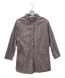 machatt（マチャット）の古着「オールインワン ストライプ」｜グレー×レッド