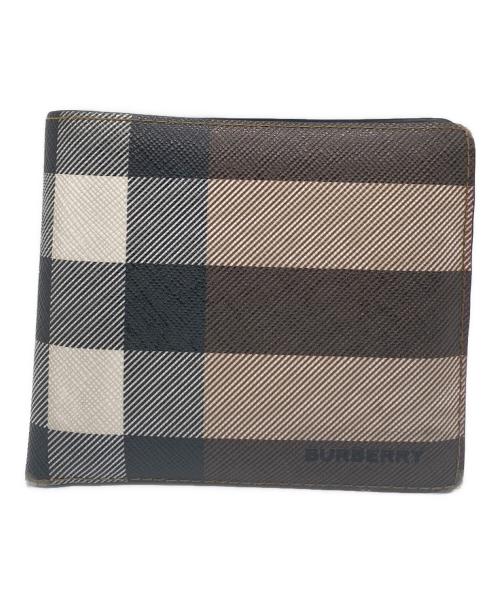 BURBERRY（バーバリー）BURBERRY (バーバリー) 2つ折り財布 ブラウン×ベージュの古着・服飾アイテム
