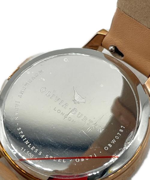 OLIVIA BURTON（オリビアバートン）OLIVIA BURTON (オリビアバートン) スパークルフローラル ミディダイヤル コーラル＆ローズゴールド ホワイトの古着・服飾アイテム