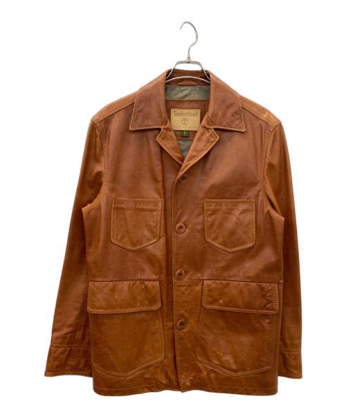 Timberland（ティンバーランド）Timberland (ティンバーランド) レザージャケット ブラウン サイズ:Sの古着・服飾アイテム
