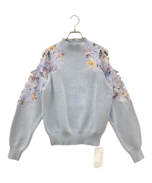 FRAY ID（フレイ アイディー）FRAY ID (フレイ アイディー) オフショルダーニット ブルー サイズ:SIZE Free 未使用品の古着・服飾アイテム