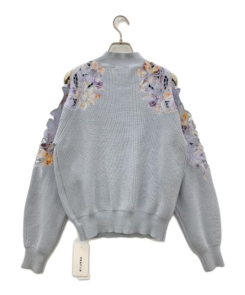 FRAY ID（フレイ アイディー）FRAY ID (フレイ アイディー) オフショルダーニット ブルー サイズ:SIZE Free 未使用品の古着・服飾アイテム