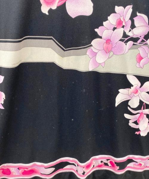 LEONARD（レオナール）LEONARD (レオナール) ワンピース ブラック×ピンク サイズ:Mの古着・服飾アイテム