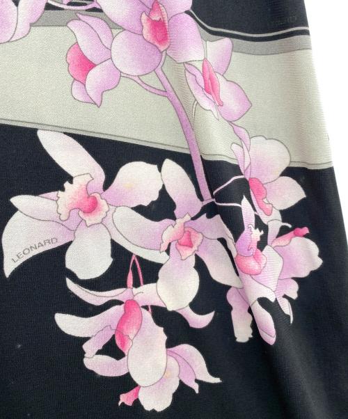 LEONARD（レオナール）LEONARD (レオナール) ワンピース ブラック×ピンク サイズ:Mの古着・服飾アイテム