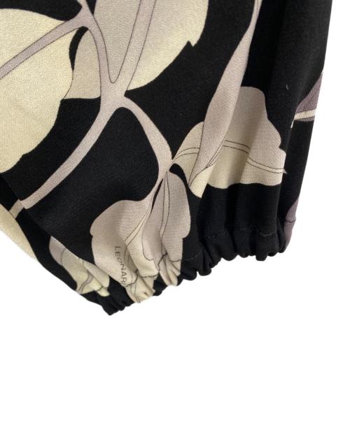 LEONARD（レオナール）LEONARD (レオナール) ブラウス ブラック×ピンク サイズ:Lの古着・服飾アイテム