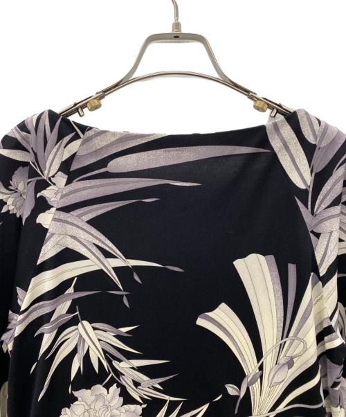 LEONARD（レオナール）LEONARD (レオナール) ブラウス ブラック×ピンク サイズ:Lの古着・服飾アイテム