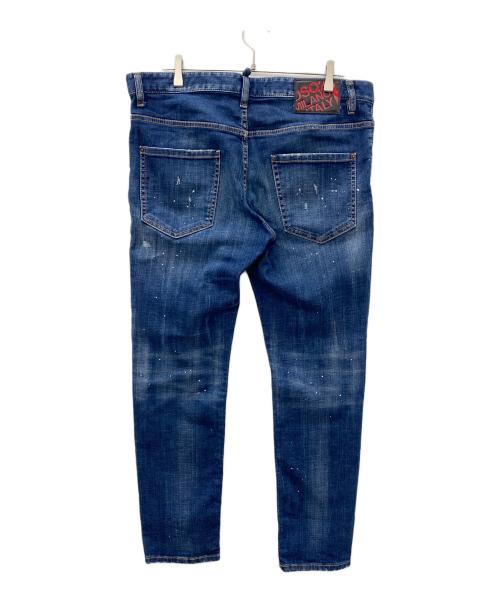 DSQUARED2（ディースクエアード）DSQUARED2 (ディースクエアード) ダメージデニムパンツ インディゴ サイズ:52の古着・服飾アイテム