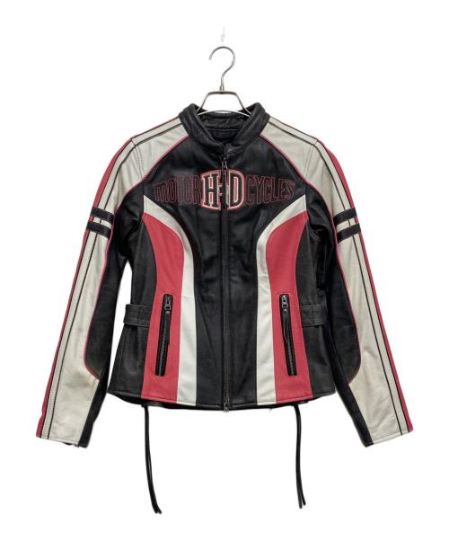HARLEY-DAVIDSON（ハーレーダビッドソン）HARLEY-DAVIDSON (ハーレーダビッドソン) レザージャケット ブラック サイズ:Sの古着・服飾アイテム