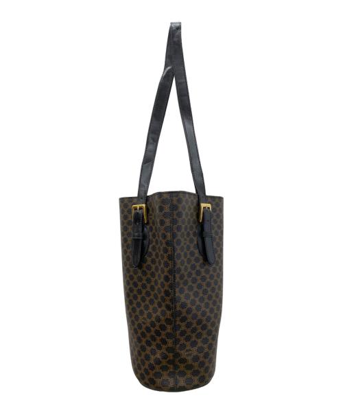 CELINE（セリーヌ）CELINE (セリーヌ) トートバッグ マカダム　 ブラック×ベージュの古着・服飾アイテム
