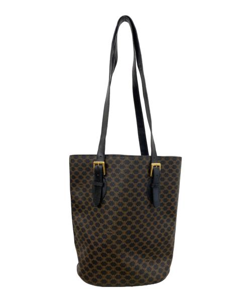 CELINE（セリーヌ）CELINE (セリーヌ) トートバッグ マカダム　 ブラック×ベージュの古着・服飾アイテム