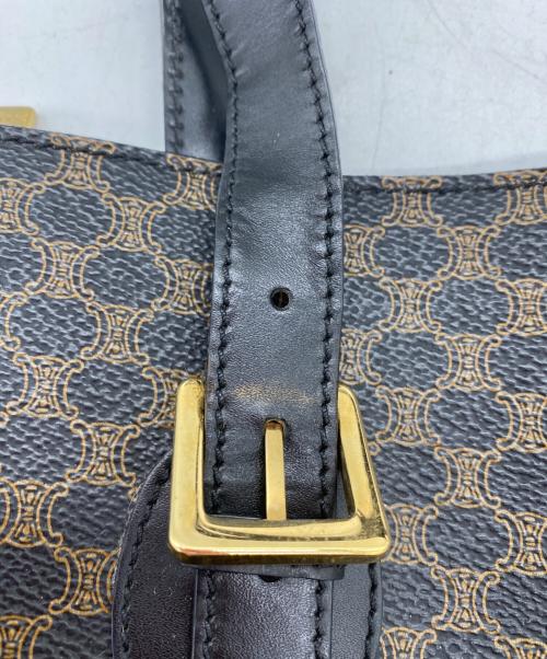 CELINE（セリーヌ）CELINE (セリーヌ) トートバッグ マカダム　 ブラック×ベージュの古着・服飾アイテム