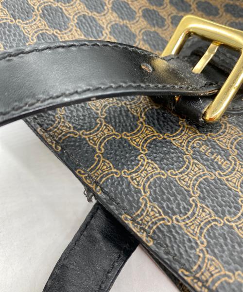CELINE（セリーヌ）CELINE (セリーヌ) トートバッグ マカダム　 ブラック×ベージュの古着・服飾アイテム