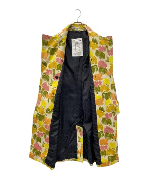 COACH（コーチ）COACH (コーチ) フローラル ドリル トレンチ イエロー サイズ:SIZE XSの古着・服飾アイテム