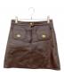 COACH（コーチ）の古着「ラムレザースカート」｜ブラウン