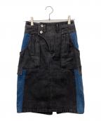 COACHコーチ）の古着「デニムスカート」｜ブラック