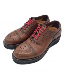 foot the coacher（フットザコーチャー）の古着「メダリオンシューズ」｜ブラウン
