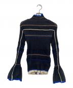 UNITED TOKYOユナイテッドトーキョー）の古着「マルチカラーシャーリングニット」｜ブラック