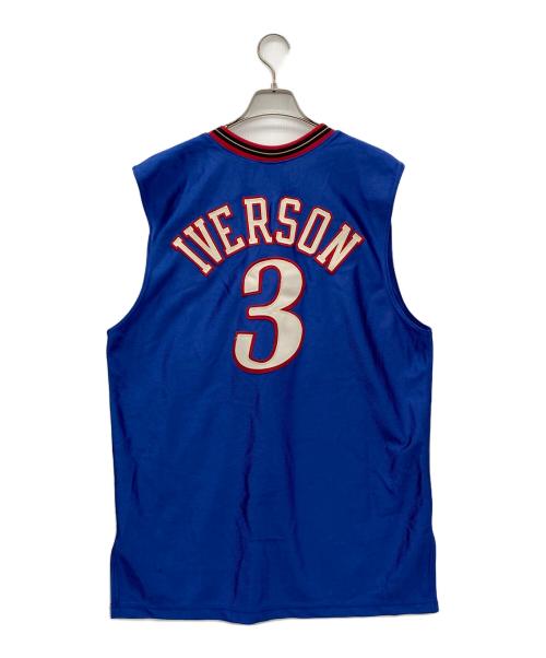 Champion（チャンピオン）Champion (チャンピオン) NBA アレン・アイパーソン 76ersユニフォーム ブルー サイズ:Lの古着・服飾アイテム