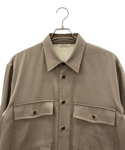 AURALEE（オーラリー）AURALEE (オーラリー) WOOL MAX GABARDINE SHIRTS ベージュ サイズ:SIZE 3の古着・服飾アイテム