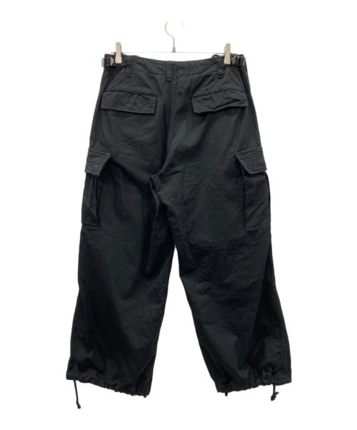 KUON（クオン）KUON (クオン) 裂き織カーゴパンツ ブラック サイズ:Sの古着・服飾アイテム