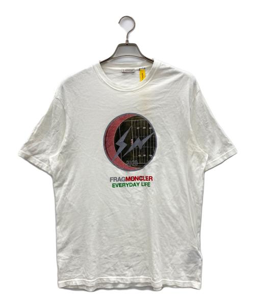 MONCLER（モンクレール）MONCLER (モンクレール) FRAGMENT DESIGN (フラグメントデザイン) 半袖カットソー ホワイト サイズ:Mの古着・服飾アイテム