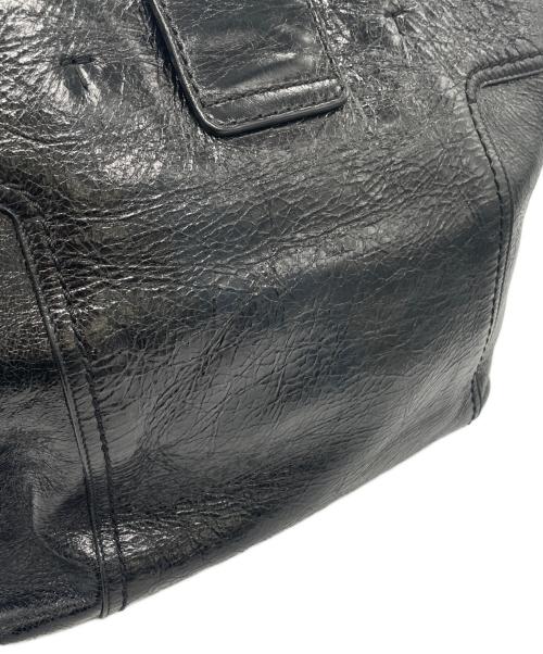 TOD'S（トッズ）TOD'S (トッズ) ダブルTレザートートバッグ ブラックの古着・服飾アイテム