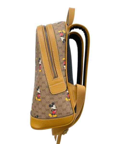 GUCCI（グッチ）GUCCI (グッチ) DISNEY (ディズニー) ミニGGスプリーム リュック ブラウンの古着・服飾アイテム