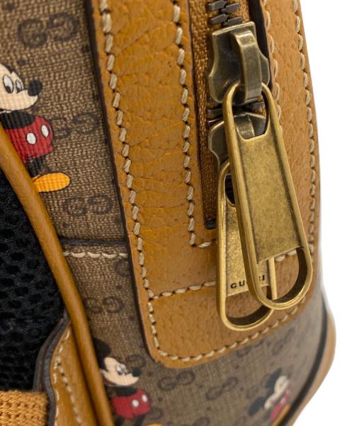 GUCCI（グッチ）GUCCI (グッチ) DISNEY (ディズニー) ミニGGスプリーム リュック ブラウンの古着・服飾アイテム