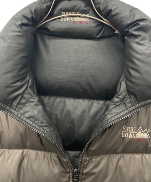 FIRST DOWN（ファーストダウン）FIRST DOWN (ファーストダウン) リバーシブルダウンジャケット ブラック サイズ:Lの古着・服飾アイテム
