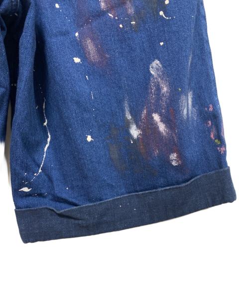 ALEXANDER McQUEEN（アレキサンダーマックイーン）ALEXANDER McQUEEN (アレキサンダーマックイーン) デニムショートパンツ インディゴ サイズ:44の古着・服飾アイテム