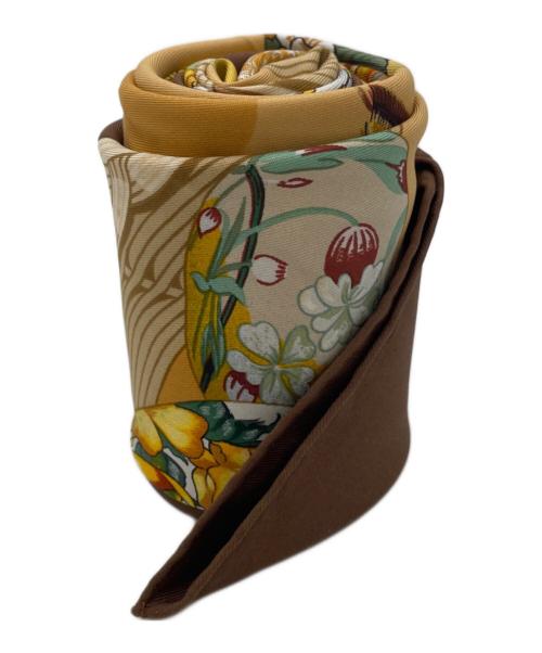 HERMES（エルメス）HERMES (エルメス) シルクスカーフ ブラウンの古着・服飾アイテム