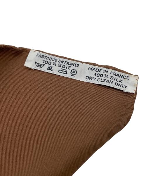 HERMES（エルメス）HERMES (エルメス) シルクスカーフ ブラウンの古着・服飾アイテム