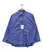 THE FLATSザ フラッツ）の古着「ワイドスリーブストライプシャツ」｜ブルー