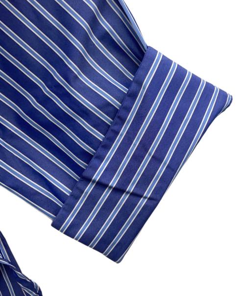 THE FLATS（ザ フラッツ）THE FLATS (ザ フラッツ) ワイドスリーブストライプシャツ ブルー サイズ:SIZE Free 未使用品の古着・服飾アイテム