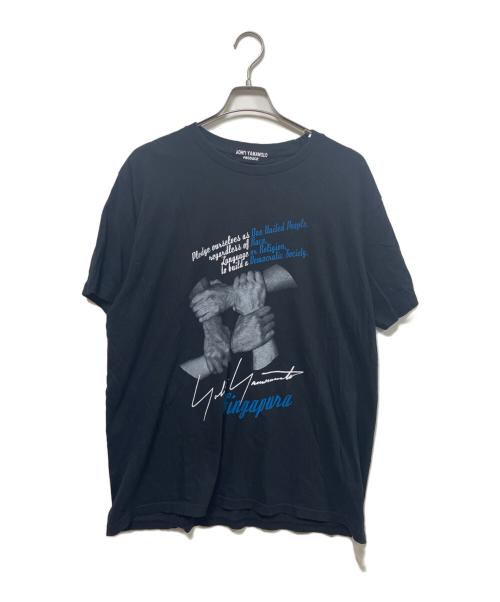 YOHJI YAMAMOTO PRODUCE（ヨウジヤマモト プロデュース）YOHJI YAMAMOTO PRODUCE (ヨウジヤマモト プロデュース) LESLIE KEE 半袖カットソー ブラック サイズ:３の古着・服飾アイテム