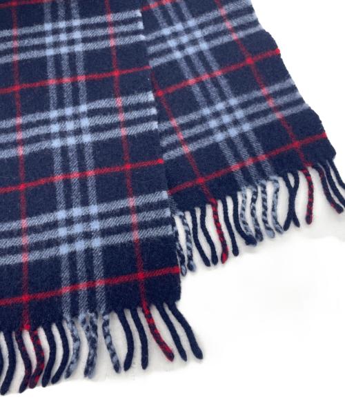 Burberry's（バーバリー）Burberry's (バーバリーズ) ノバチェックマフラー ネイビーの古着・服飾アイテム