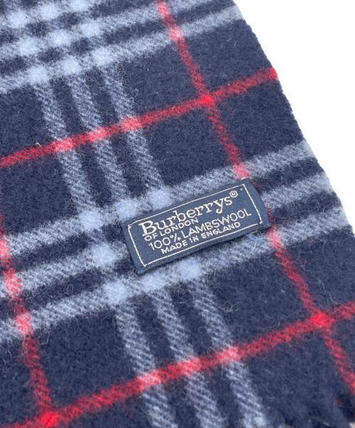 Burberry's（バーバリー）Burberry's (バーバリーズ) ノバチェックマフラー ネイビーの古着・服飾アイテム