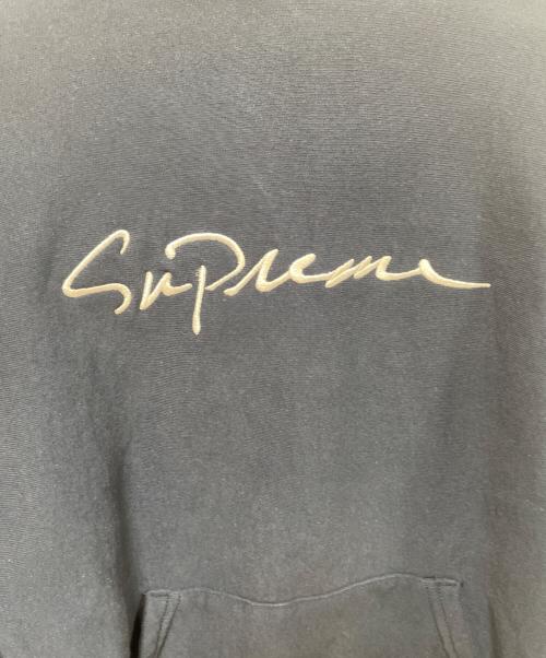 SUPREME（シュプリーム）SUPREME (シュプリーム) Classic Script Hooded Sweatshirt ネイビー×ホワイト サイズ:Sの古着・服飾アイテム