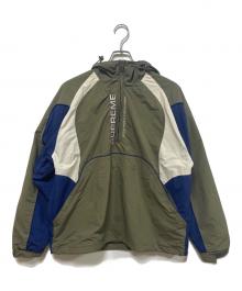 SUPREME（シュプリーム）の古着「Paneled Half Zip Pullover」｜カーキ×ネイビー