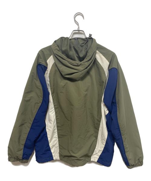 SUPREME（シュプリーム）SUPREME (シュプリーム) Paneled Half Zip Pullover カーキ×ネイビー サイズ:Mの古着・服飾アイテム