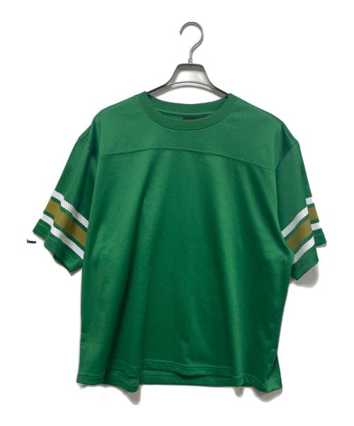 stussy（ステューシー）stussy (ステューシー) クラウンロゴ ゲームシャツ グリーン サイズ:Lの古着・服飾アイテム