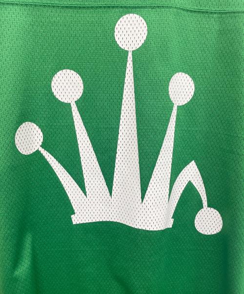 stussy（ステューシー）stussy (ステューシー) クラウンロゴ ゲームシャツ グリーン サイズ:Lの古着・服飾アイテム