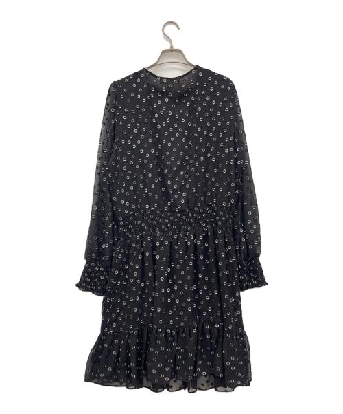 MICHAEL KORS（マイケル・コース）MICHAEL KORS (マイケルコース) メタリックロゴワンピース ブラック×シルバー サイズ:L 未使用品の古着・服飾アイテム