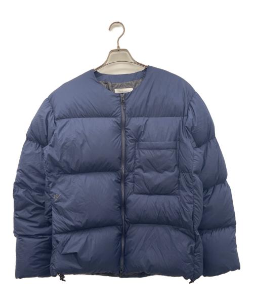NEUTRAL WORKS（ニュートラルワークス）NEUTRAL WORKS (ニュートラルワークス) ノーカラーダウンジャケット ネイビー サイズ:Lの古着・服飾アイテム