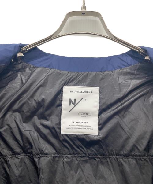 NEUTRAL WORKS（ニュートラルワークス）NEUTRAL WORKS (ニュートラルワークス) ノーカラーダウンジャケット ネイビー サイズ:Lの古着・服飾アイテム