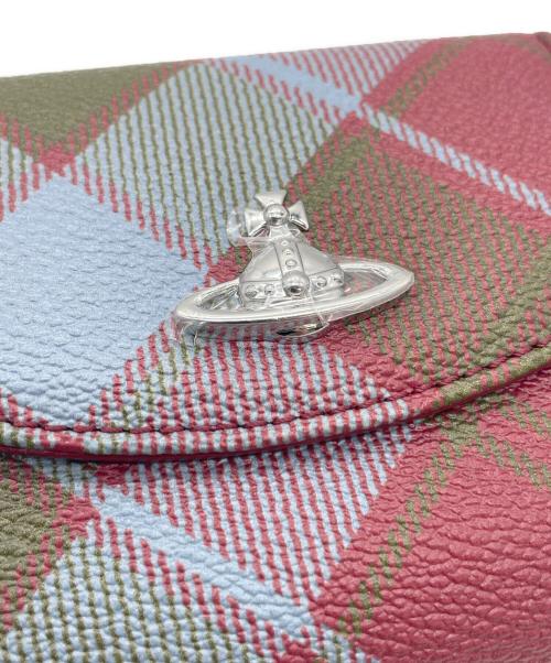 Vivienne Westwood（ヴィヴィアンウエストウッド）Vivienne Westwood (ヴィヴィアンウエストウッド) 2つ折り財布 レッド×ブルーの古着・服飾アイテム