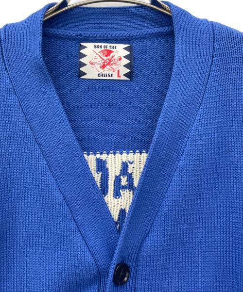 son of the cheese（（サノバチーズ））son of the cheese (（サノバチーズ）) ニットカーディガン ブルー サイズ:Lの古着・服飾アイテム