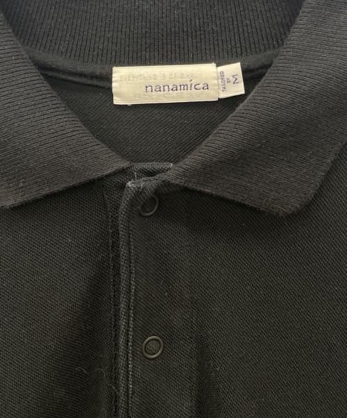nanamica（ナナミカ）nanamica (ナナミカ) 長袖ポロシャツ ブラック サイズ:Mの古着・服飾アイテム