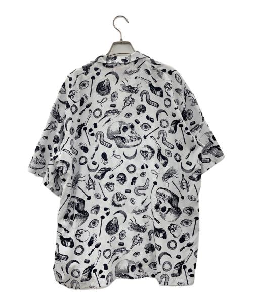 son of the cheese（（サノバチーズ））son of the cheese (（サノバチーズ）) オープンカラーシャツ ホワイト×ブラック サイズ:Lの古着・服飾アイテム