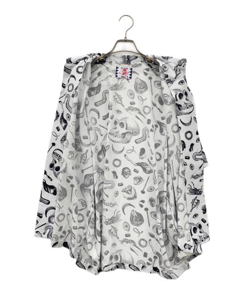 son of the cheese（（サノバチーズ））son of the cheese (（サノバチーズ）) オープンカラーシャツ ホワイト×ブラック サイズ:Lの古着・服飾アイテム